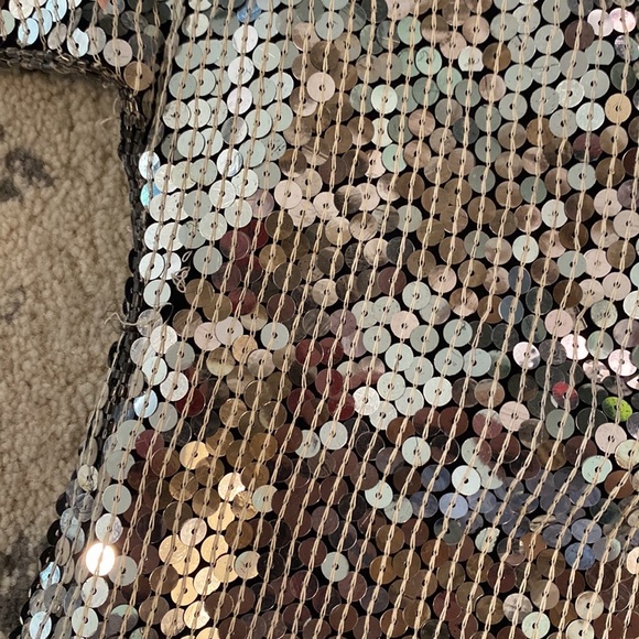 Vintage jean for Joseph Le Bon sequin beaded party top sz Small - Picture 6 of 8